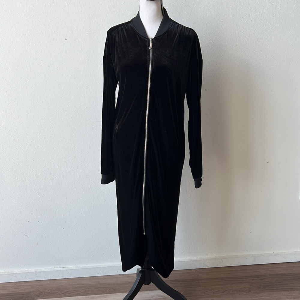 Juicy Couture Black Label Velvet Long Dress Jacket